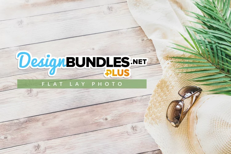 Hat and Palm Leaves | Summer Flat Lay Photo