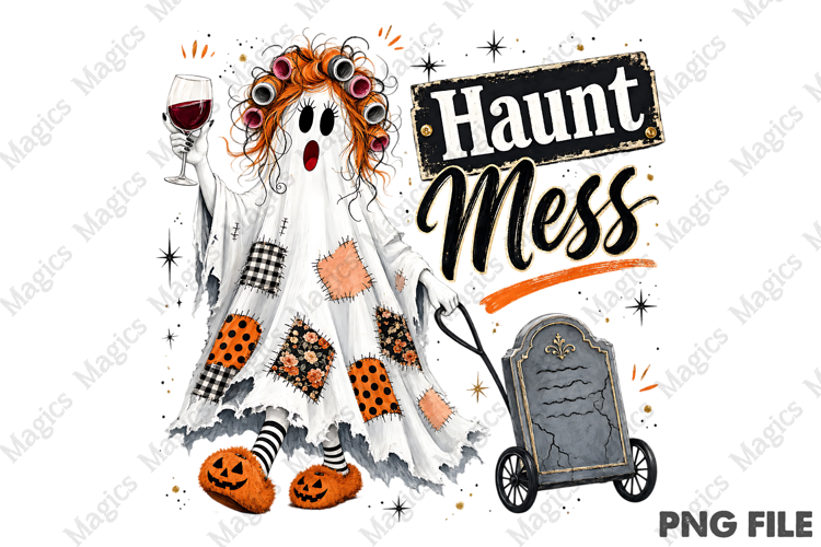 Haunt Mess PNG | Funny Halloween Sublimation Design
