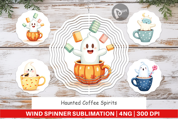 Wind Spinner Haunted Coffee Spirits