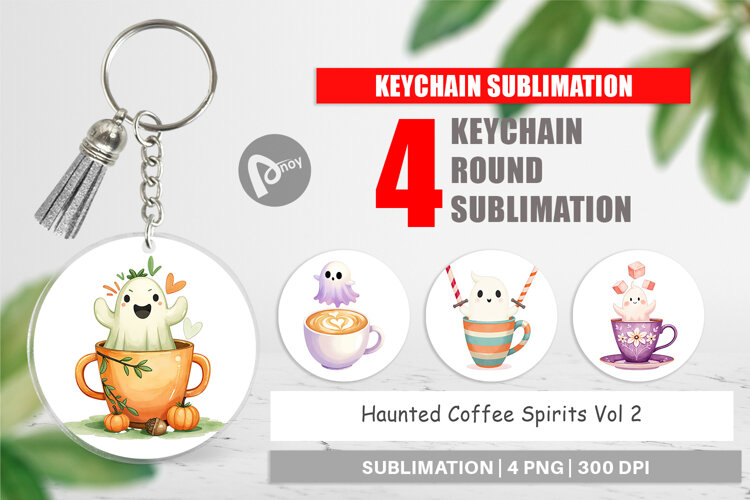 Keychain Haunted Coffee Spirits example image 1