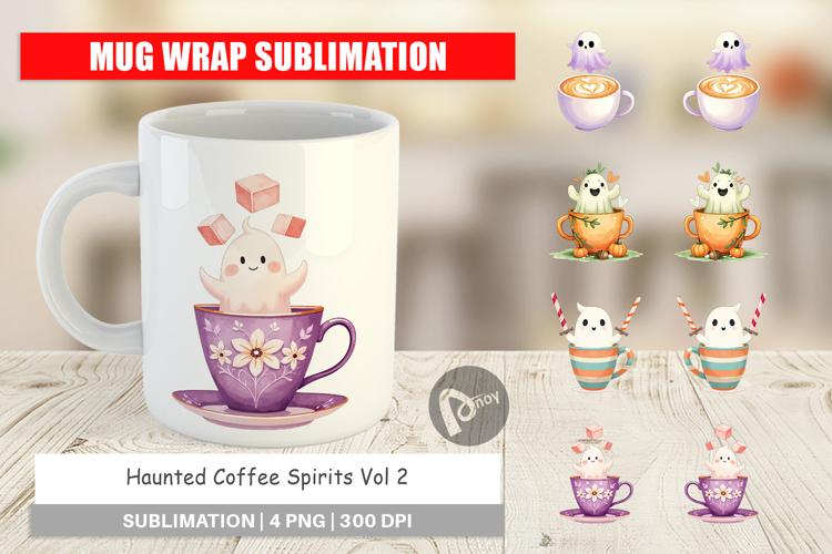 Mug Wrap Haunted Coffee Spirits