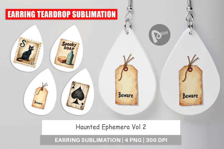 Haunted Ephemera Earring