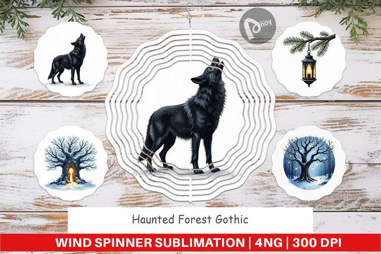 Haunted Forest Christmas Wind Spinner