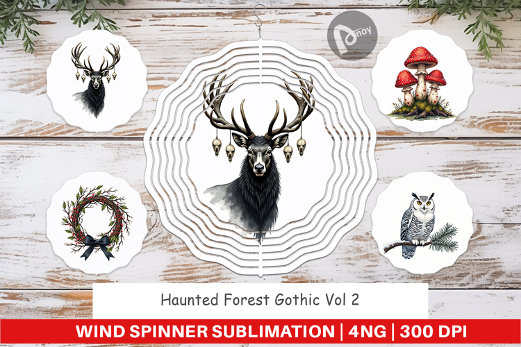 Haunted Forest Christmas Wind Spinner