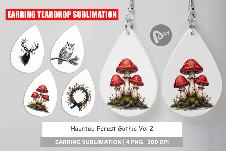 Haunted Forest Christmas Earring
