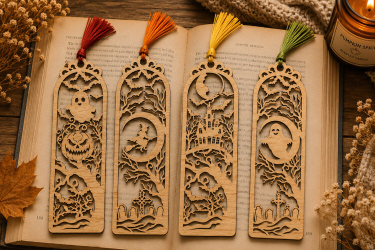 Haunted Forest Laser Cut Bookmarks example image 1