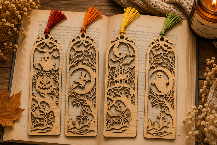 Haunted Forest Laser Cut Bookmarks