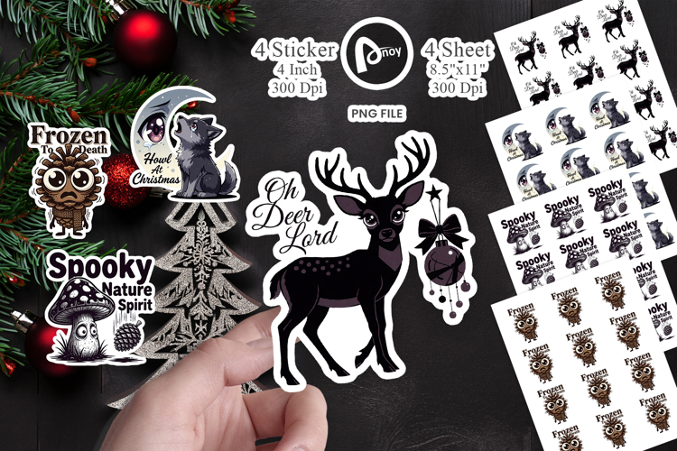 Haunted Forest Gothmas Sticker