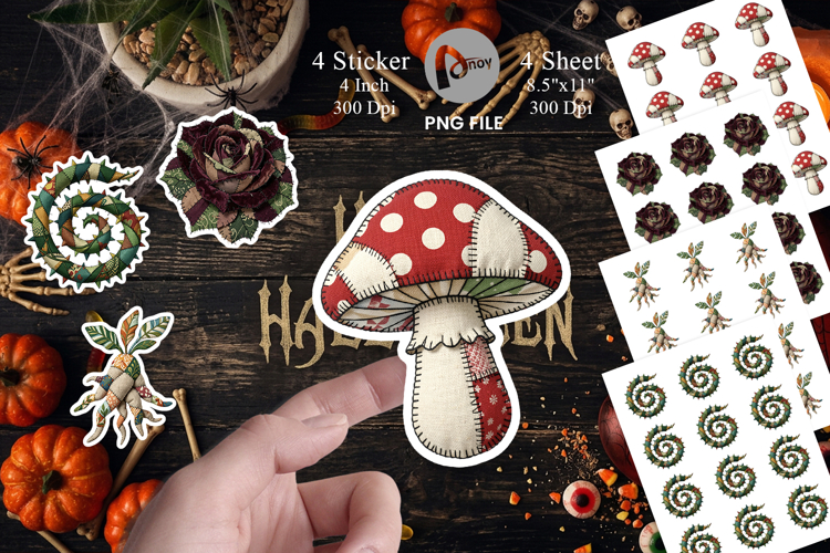 Haunted Harvest Botanical Sticker