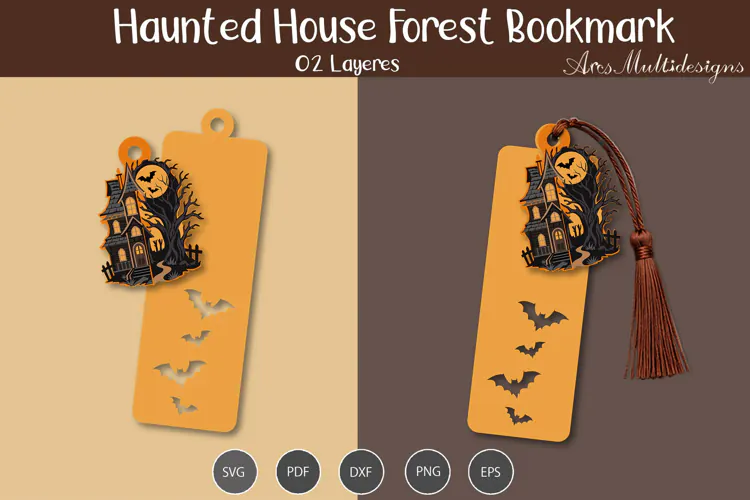 Haunted house Forest bookmark