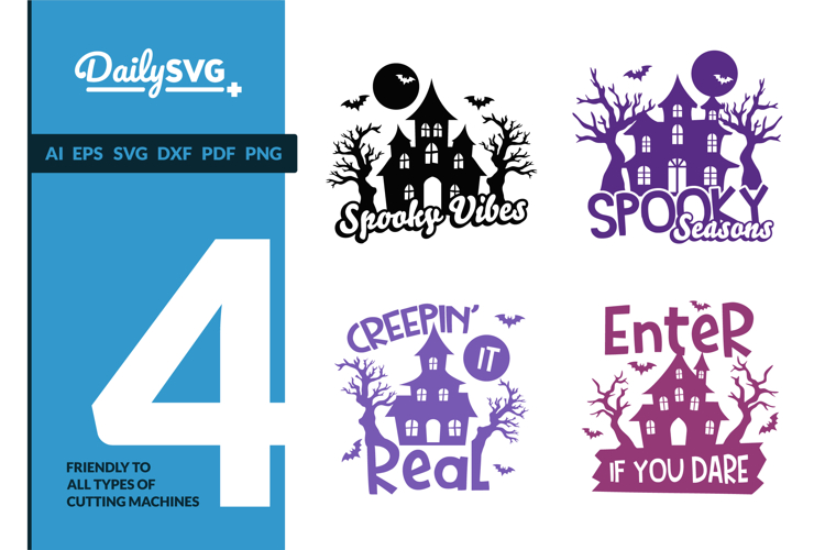 Haunted House Halloween Quote SVG