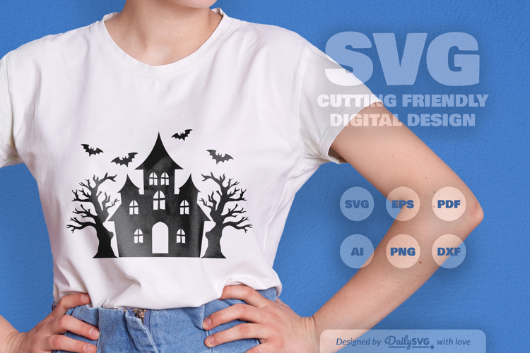 Haunted House Halloween SVG