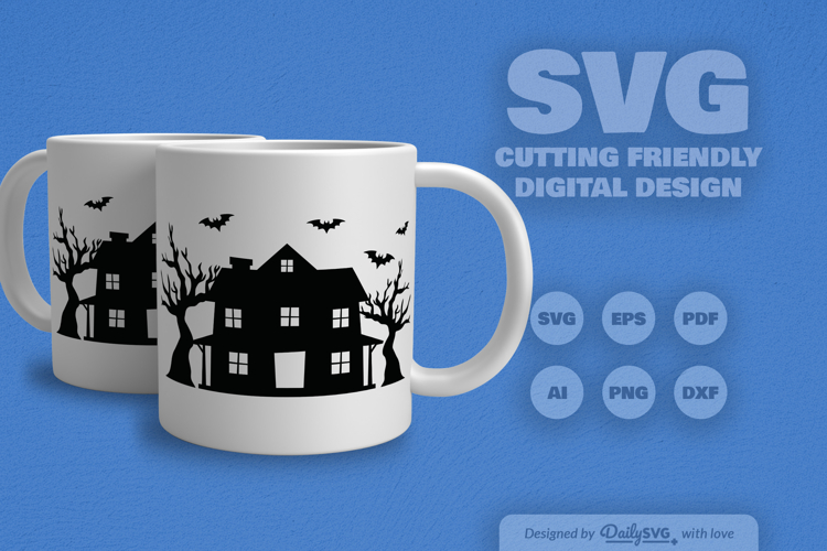 Haunted House Halloween SVG