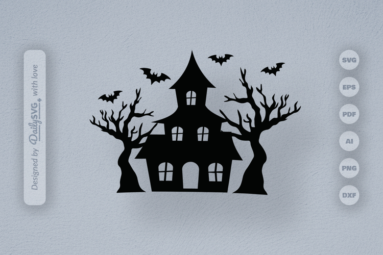 Haunted House Halloween SVG