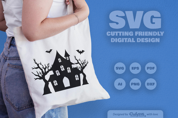 Haunted House Halloween SVG