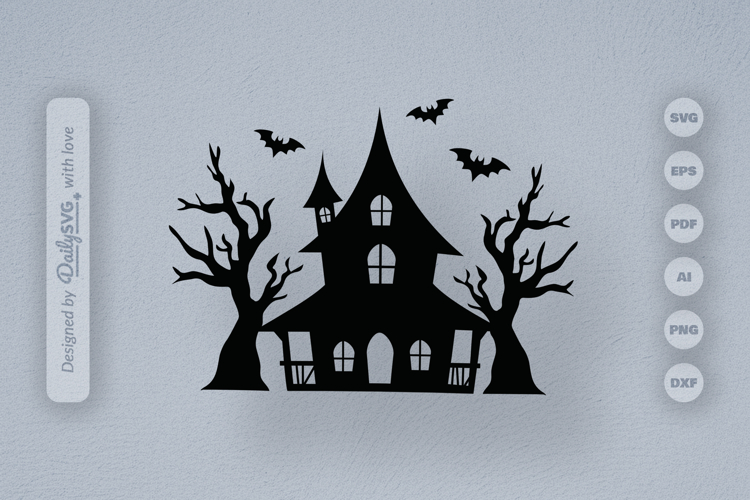 Haunted House Halloween SVG