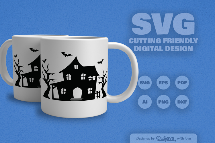 Haunted House Halloween SVG