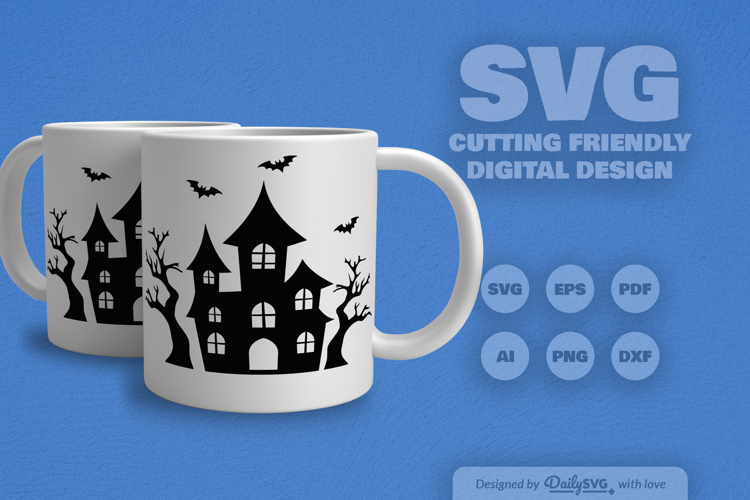 Haunted House Halloween SVG
