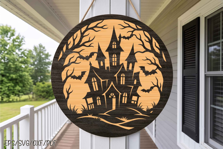 Haunted House Laser Cut SVG