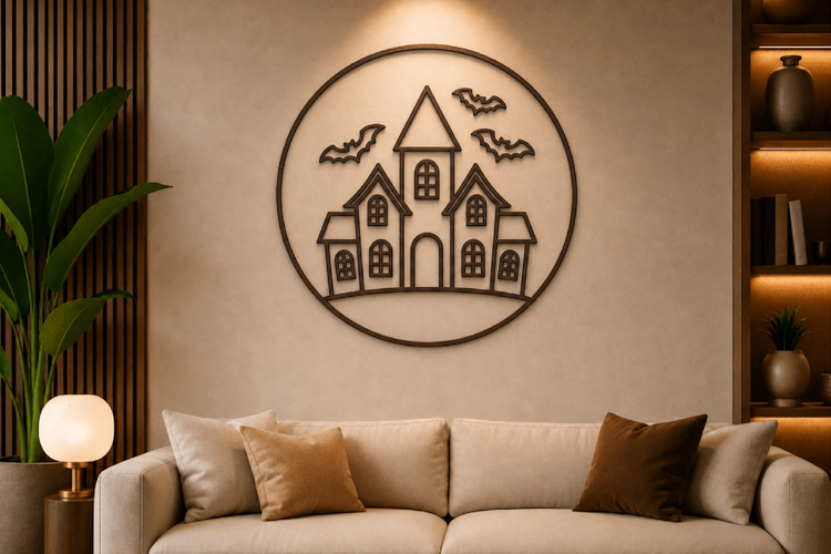 Haunted House Laser Cut SVG