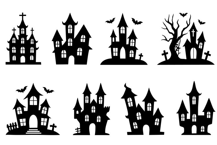 Haunted House Silhouette Vector