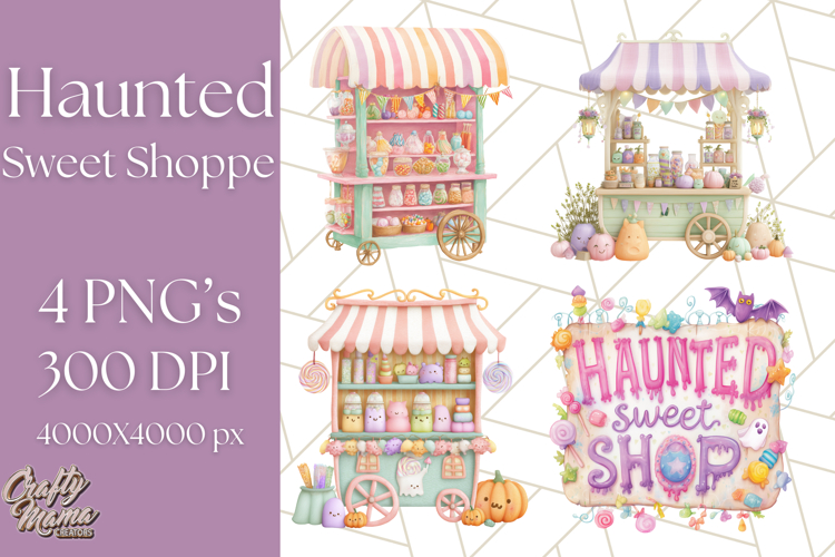 Haunted Sweet Shoppe PNG Clipart, Pastel Halloween Bakery