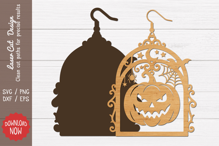 Haunted Pumpkin Arch Earring SVG