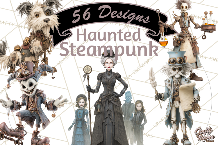 Steampunk Haunted Mansion Halloween PNG Clipart