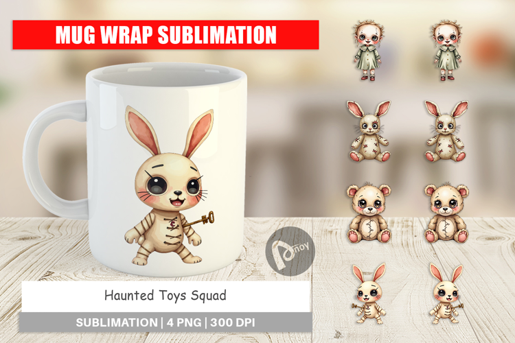 Mug Wrap Haunted Toy Squad