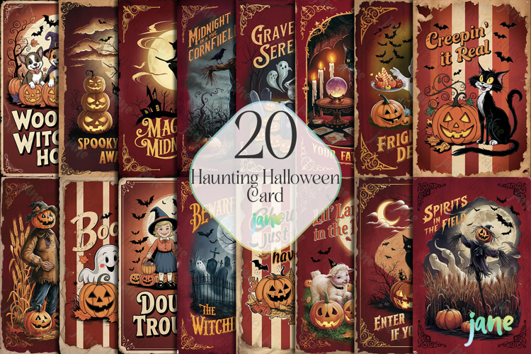 Haunting Halloween Card Sublimation Bundle