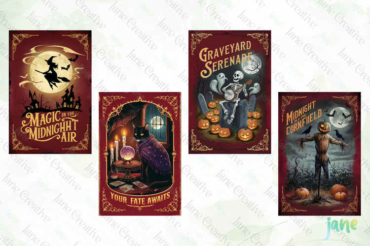 Haunting Halloween Card Clipart