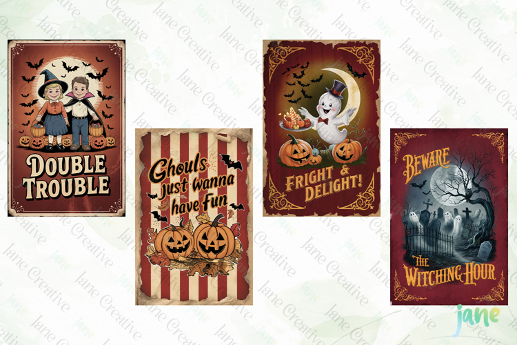 Haunting Halloween Card Clipart