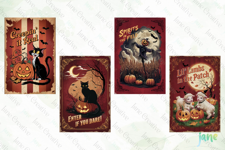 Haunting Halloween Card Clipart
