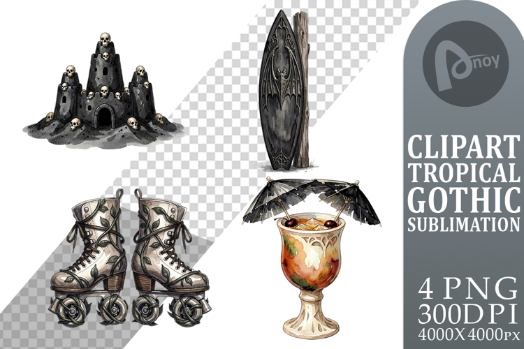 Tropical Goth Vacation Sublimation example image 1