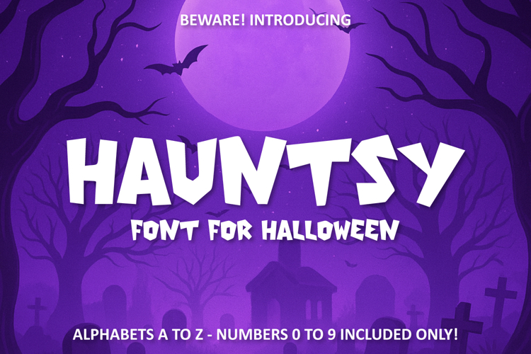 Hauntsy - A Chunky Halloween Font
