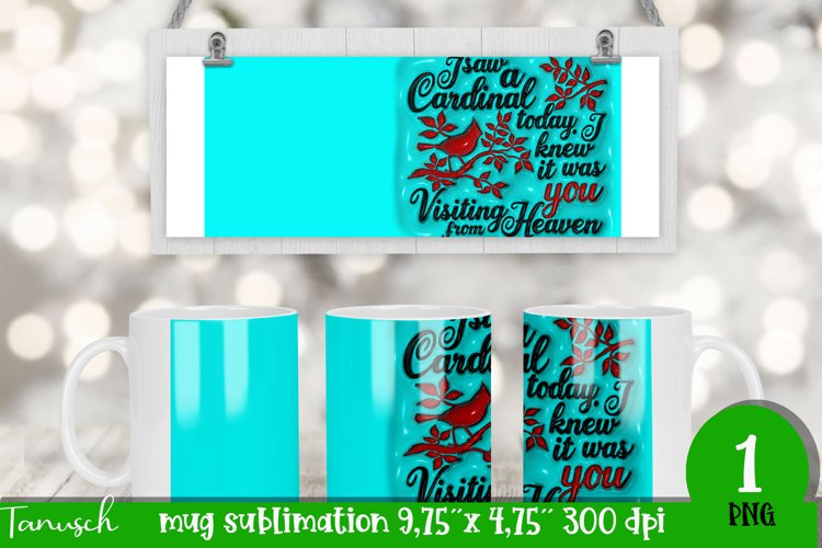 3d puff christmas sublimation mug wrap 3d inflate wrap