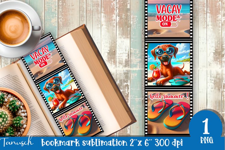 funny dog beach vacation magnet SUBLIMATION