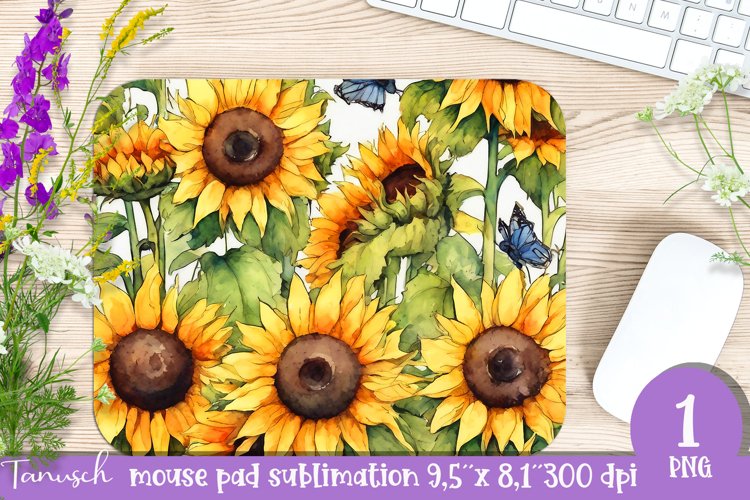 Watercolor Sunflower Clipart Image 3