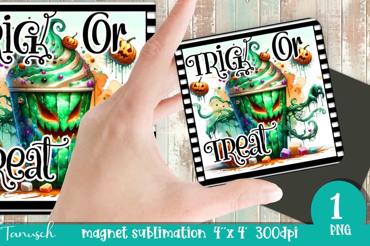 Halloween Monster Milk Shake sublimation magnet