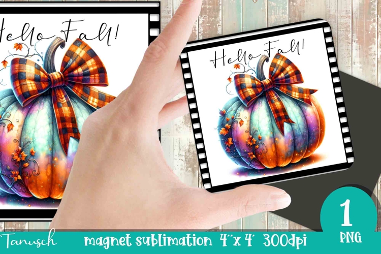 cute Fall Pumpkin sublimation Halloween MAGNET PNG