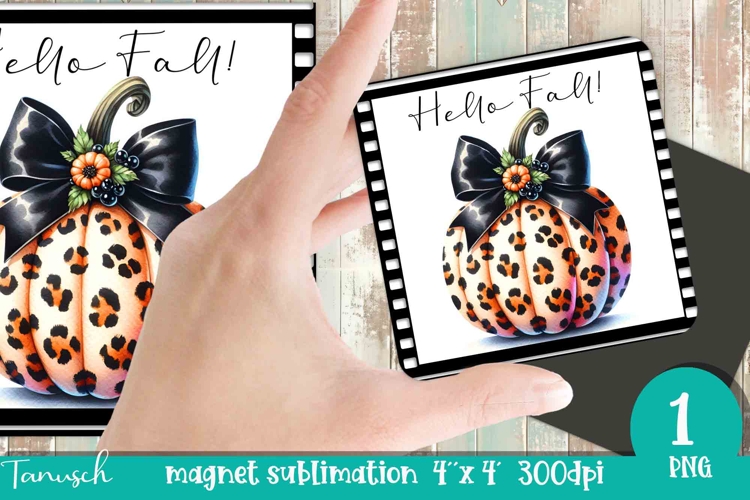 cute Fall Pumpkin sublimation Halloween MAGNET PNG