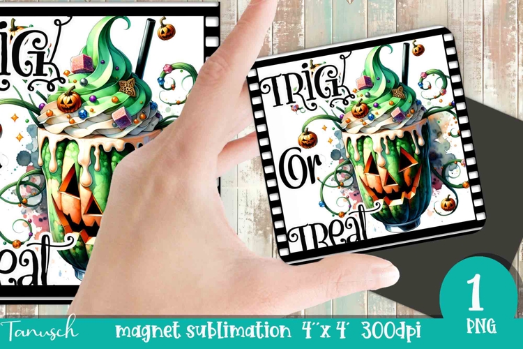 Halloween Monster Milk Shake sublimation magnet