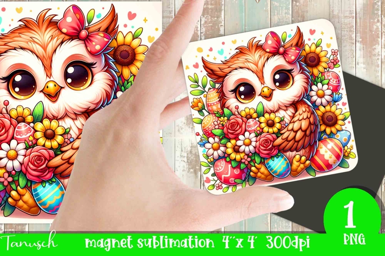 cute EASTER magnet Sublimation PNG