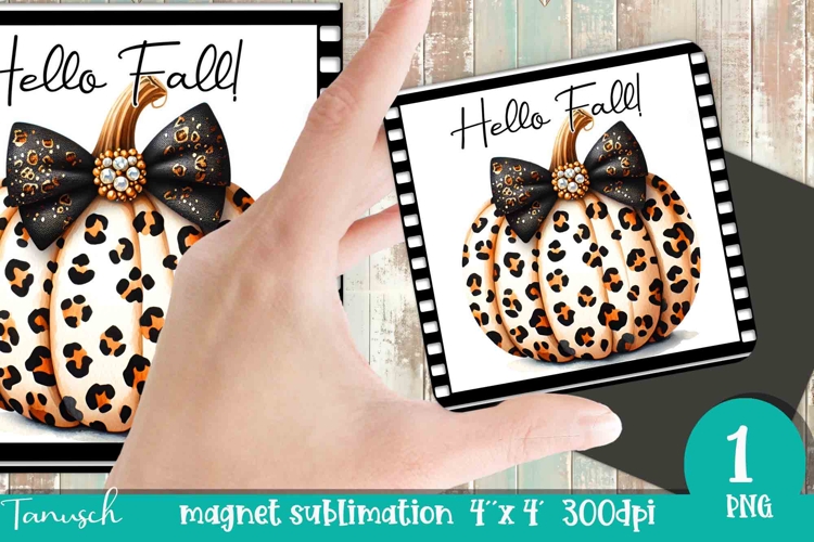cute Fall Pumpkin sublimation Halloween MAGNET PNG