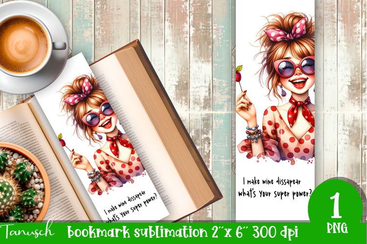 funny Wine bookmark Sublimation / best friends wine together