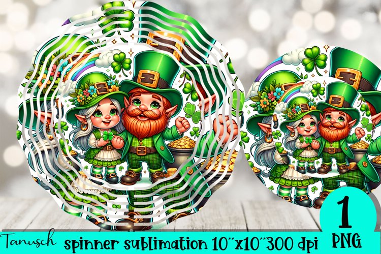 St Patrick LUCKY wind spinner sublimation design