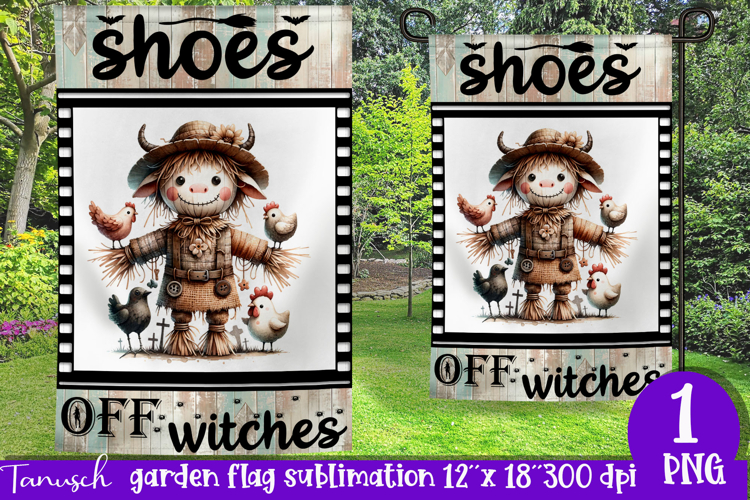 vintage Creepy sublimation Halloween Garden Flag PNG