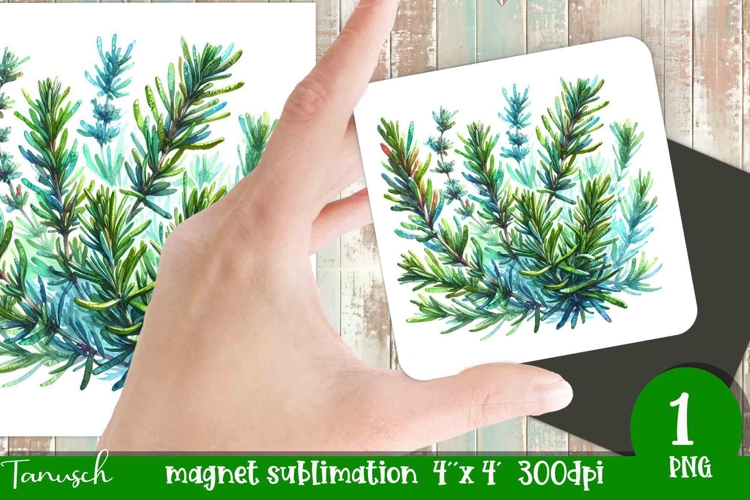 Herbs Garden magnet sublimation / watercolor JPG