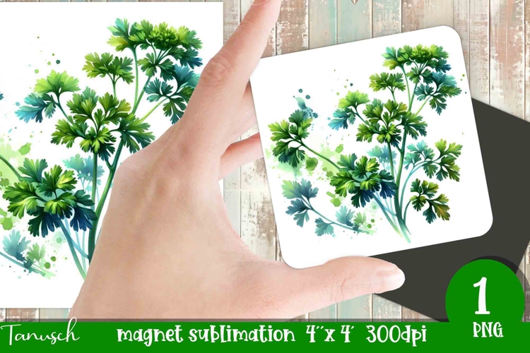Herbs Garden magnet sublimation / watercolor JPG