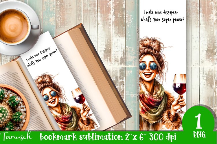 funny Wine bookmark Sublimation / best friends wine together